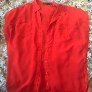 The Limited red button up blouse